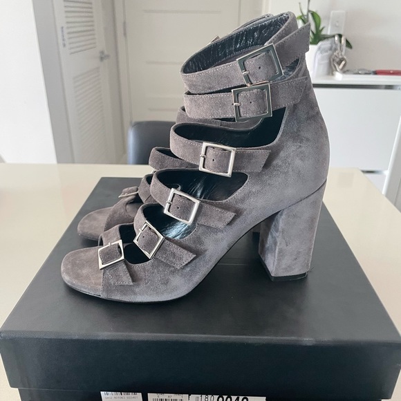 Saint Laurent Suede Gladiator Sandals - Picture 4 of 10